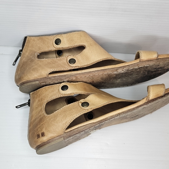 Bed Stu Soto Flat Ankle Sandals Women’s 9 – Tan Rustic Leather Lagenlook - Picture 6 of 12